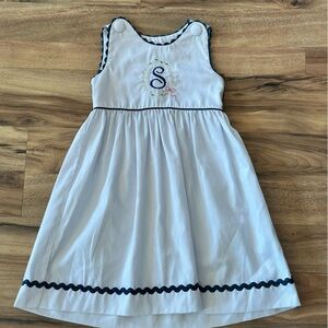 White Sleeveless Girls’ “S”  Dress